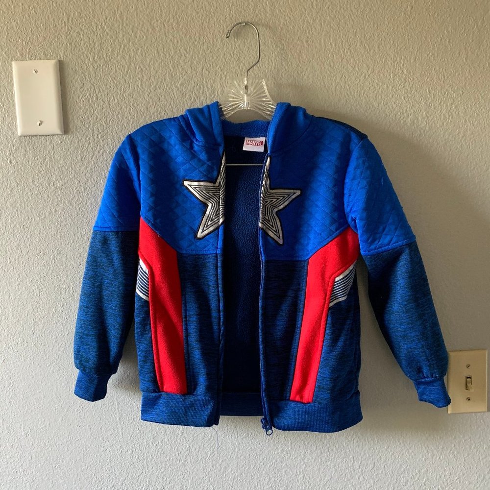 2 FOR $15 // Boys' Captain America Zip-Up Hoodie